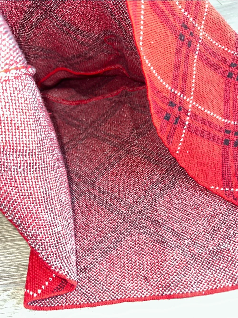 Nannette Girls Holiday Dress headband wrap 4T red black white plaid